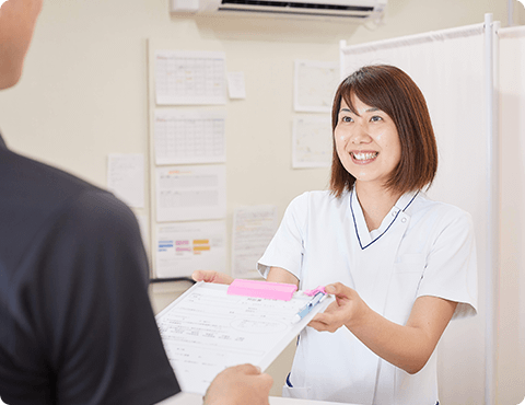 受付カウンターの様子